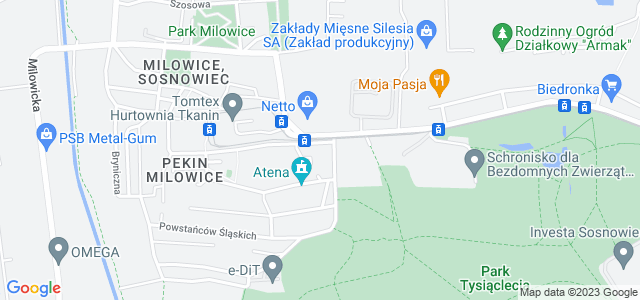 Mapa dojazdu Hala Milowice Sosnowiec