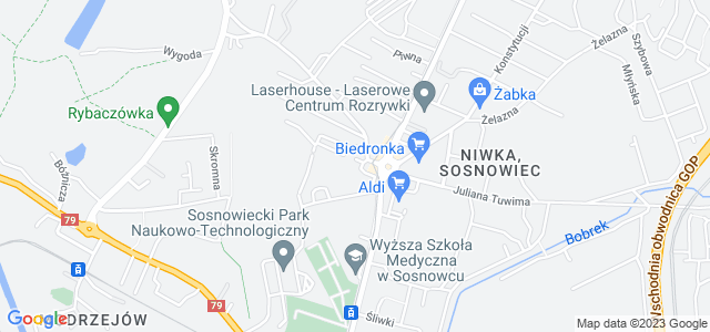 Mapa dojazdu Komisariat Policji IV Sosnowiec