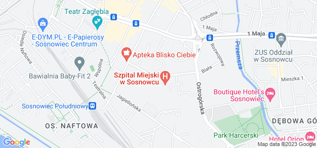 Mapa dojazdu Miejska Biblioteka Publiczna w Sosnowcu Sosnowiec