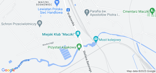 Mapa dojazdu Miejski Klub Maczki Sosnowiec