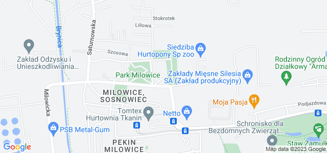 Mapa dojazdu Milowice - Kościół pw. Matki Bożej Szkaplerznej Sosnowiec