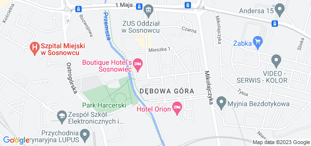Mapa dojazdu Radocha - Kościół pw. św. Franciszka z Asyżu Sosnowiec
