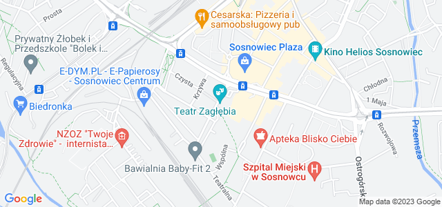 Mapa dojazdu Teatr Zagłębia Sosnowiec