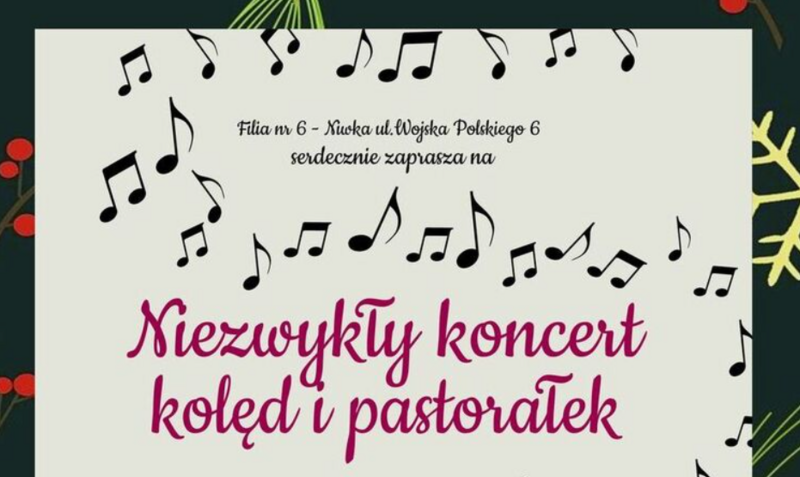 Koncert kolęd i pastorałek w Filii nr 6 Niwka w Sosnowcu