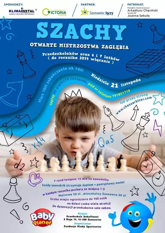 Otwarte Mistrzostwa Zagłębia w szachach dla przedszkolaków i dzieci