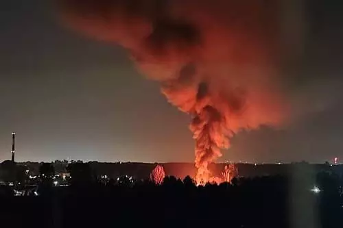 Pożar w Sosnowcu. Płonęły odpady na terenie jednej z firm