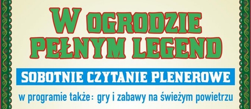 Sobotnie czytanie plenerowe dla dzieci