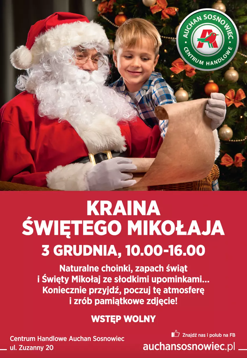 Spotkaj się z Mikołajem. Przedświąteczne spotkanie w Auchan Sosnowiec / fot. org.