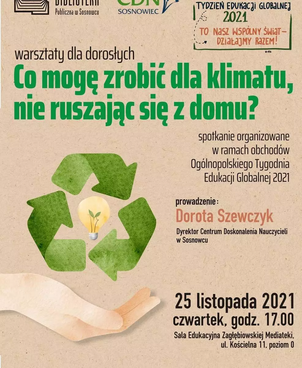 Warsztaty ekologiczne dla doros&#322;ych w sosnowieckiej bibliotece